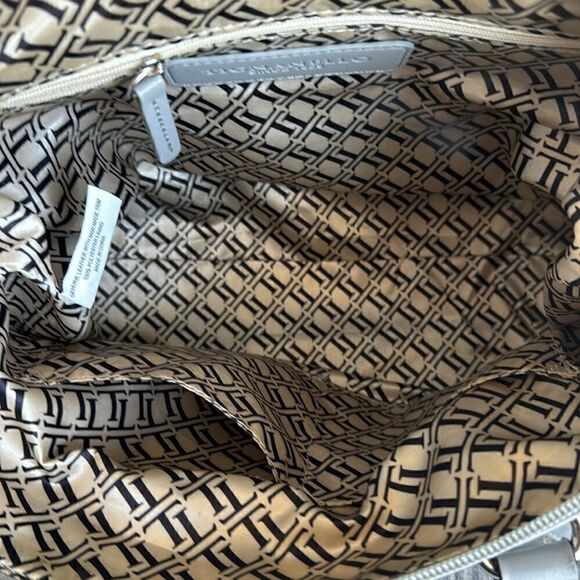 TIGNANELLO Versatile Gray Soft Leather Shoulder Crossbody Handbag Purse Tote Zip - Picture 8 of 16